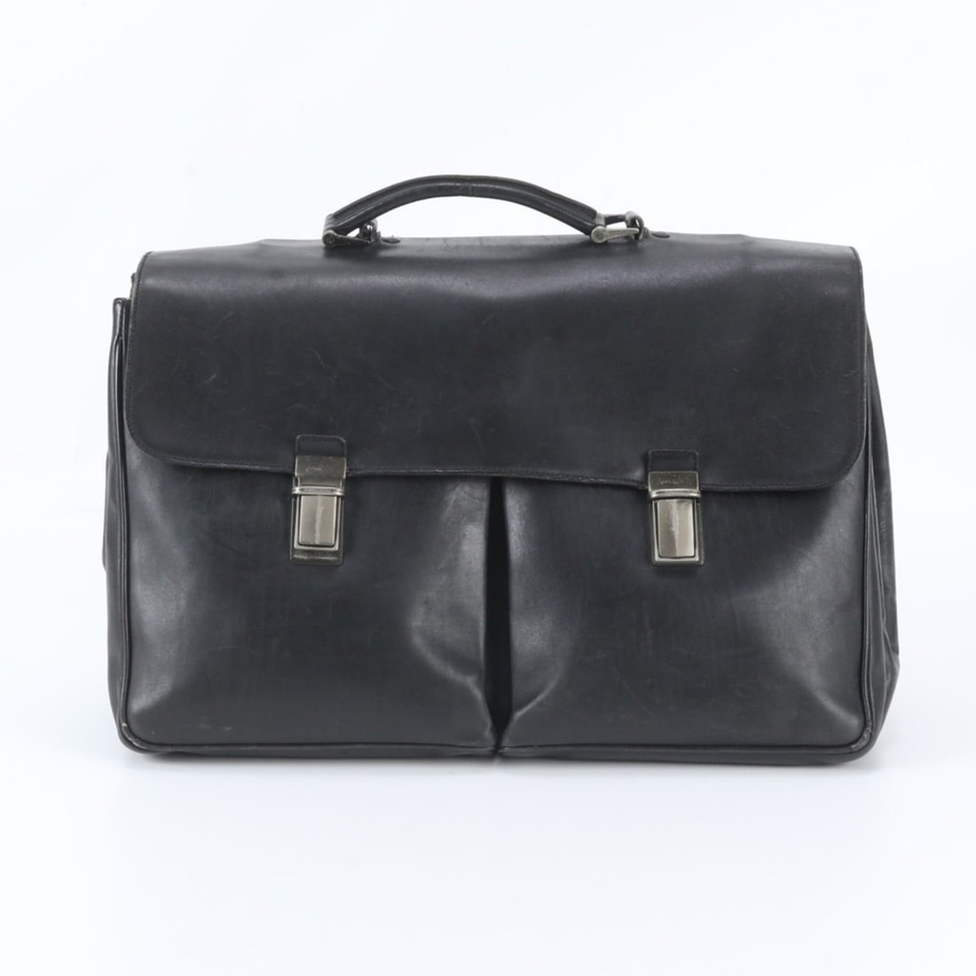 Prada Leather Bag Briefcase Tote for Men: --- Catalog ---Category: SizeSize (HxWxD): 30cm x 45cm x 18cm / 11.81'' x 17.71'' x 7.08''Category: DesignType: BriefcaseColor: BlackGender: MenMaterial: Leather Category: GeneralBrand: PradaCountry o