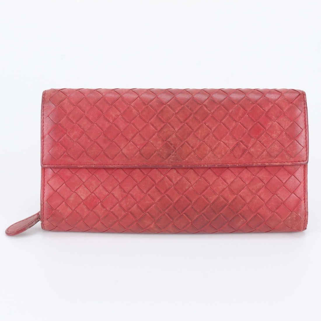 Bottega Veneta Intrecciato Woven Leather Long Wallet for Women: --- Catalog ---Category: SizeSize (HxWxD): 11cm x 19cm x 2cm / 4.33'' x 7.48'' x 0.78''Category: DesignType: Long wallet (bi-fold)Color: Red colorGender: WomenMaterial: Leather Category: GeneralBrand: