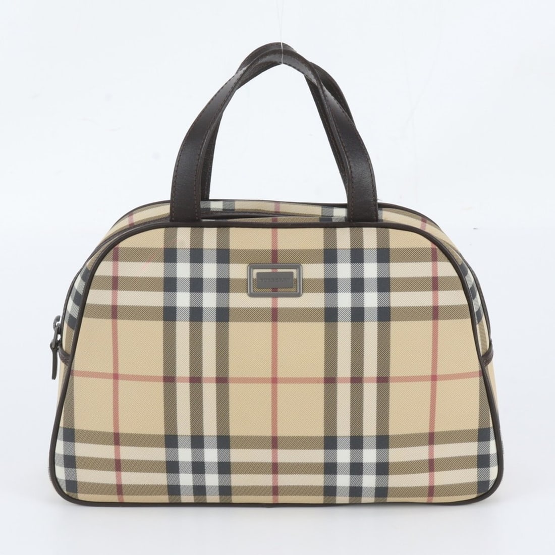 Burberry Nova Check Leather Tote Bag Handbag Brown Women's: --- Catalog ---Category: SizeSize (HxWxD): 18cm x 29cm x 9cm / 7.08'' x 11.41'' x 3.54''Category: DesignType: Handbag, Tote bagColor: BeigeGender: WomenMaterial: Leather , Coated canvas Category: Gene