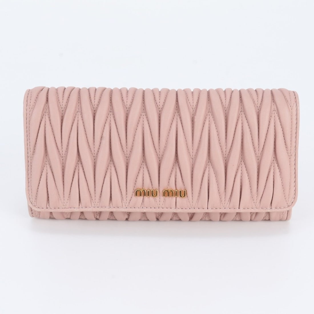 Miu Miu Miu Matelassé Leather Long Wallet for Women (1 of 9)