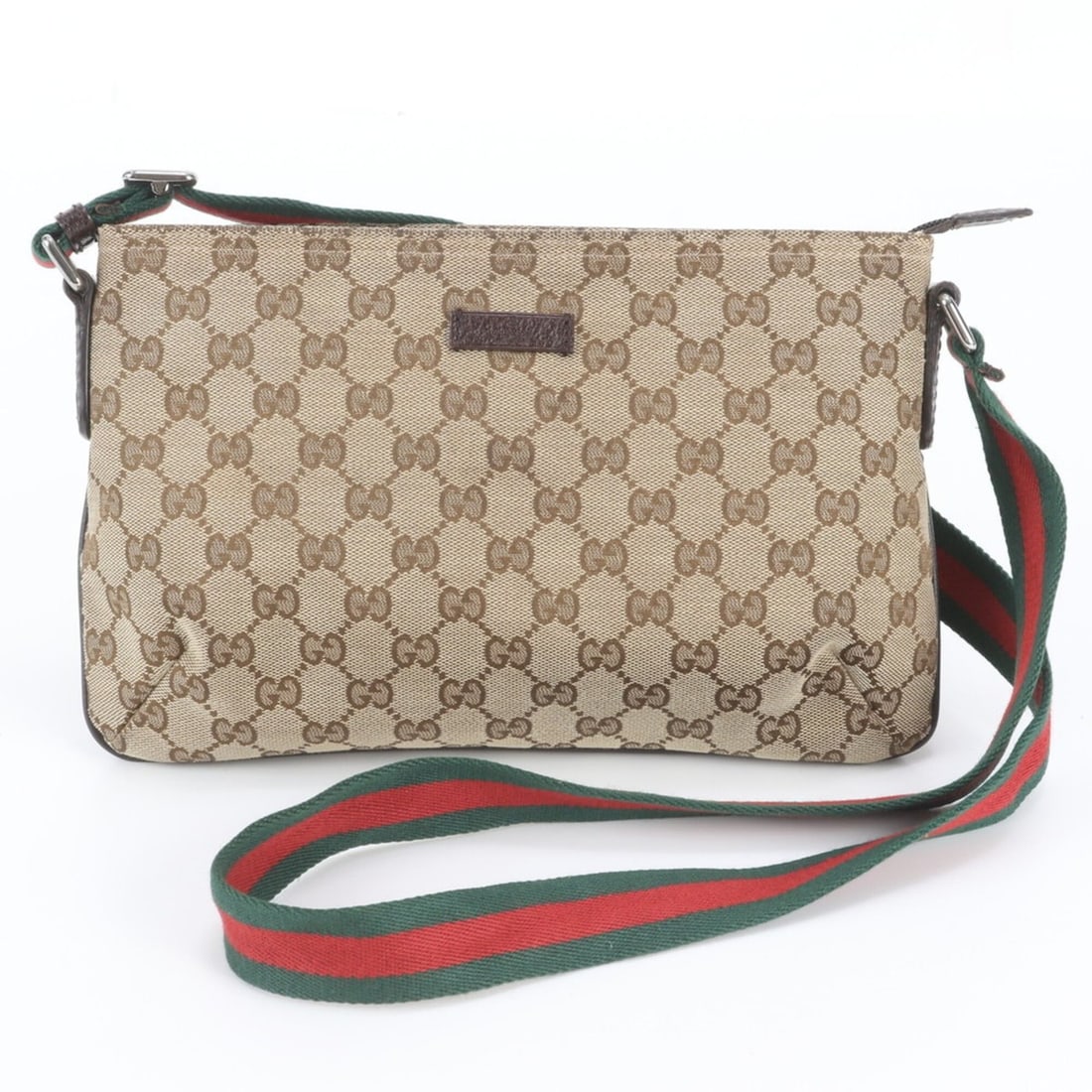Gucci GG Canvas Sherry Line 189749 Leather Shoulder Bag Messenger for Men: --- Catalog ---Category: SizeSize (HxWxD): 18cm x 28cm x 1cm / 7.08'' x 11.02'' x 0.39''Category: DesignType: Messenger bag, Shoulder bagColor: BrownGender: MenMaterial: Leather , Canvas Category: Gen