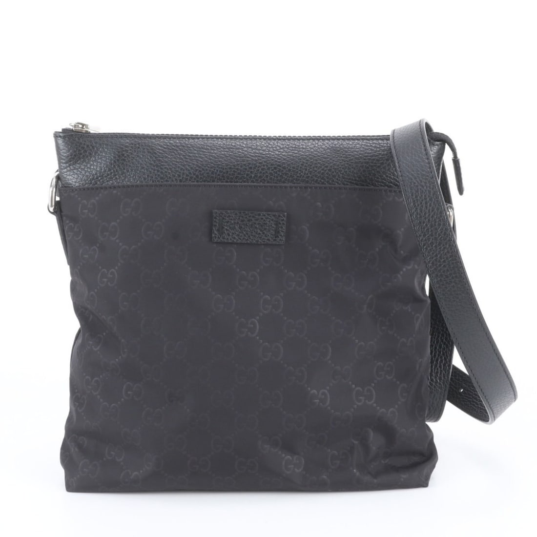 Gucci GG Nylon 510342 Leather Shoulder Bag Messenger Black Men's (1 of 13)