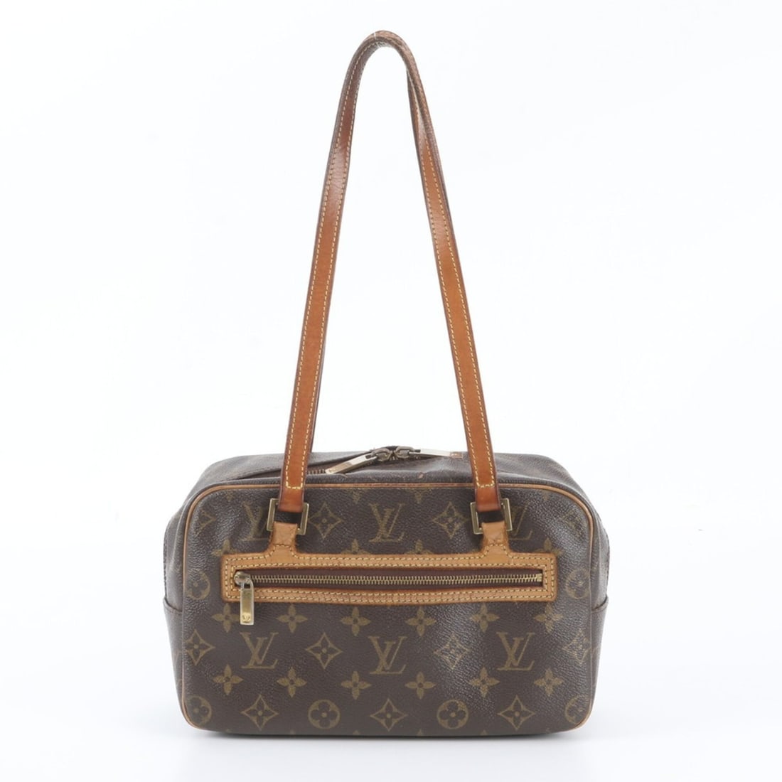 Louis Vuitton Monogram Cite MM M51182 Leather Tote Bag Shoulder Handbag for Women: --- Catalog ---Category: SizeSize (HxWxD): 16cm x 25cm x 10cm / 6.29'' x 9.84'' x 3.93''Category: DesignType: Handbag, Shoulder bag, Tote bagColor: BrownGender: WomenMaterial: Leather , Coated canvas 