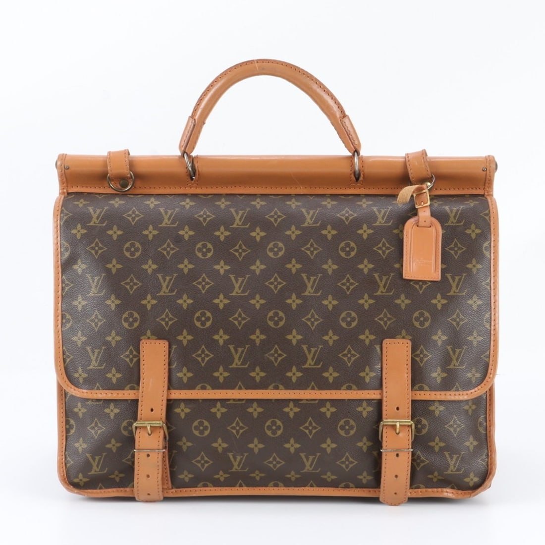 Louis Vuitton Monogram Sac Cléber M58122 Leather Boston Bag (Men's & Women's): --- Catalog ---Category: SizeSize (HxWxD): 38cm x 49cm x 7cm / 14.96'' x 19.29'' x 2.75''Category: DesignType: Boston bagColor: BrownGender: Men,WomenMaterial: Leather , Coated canvas Category: Genera