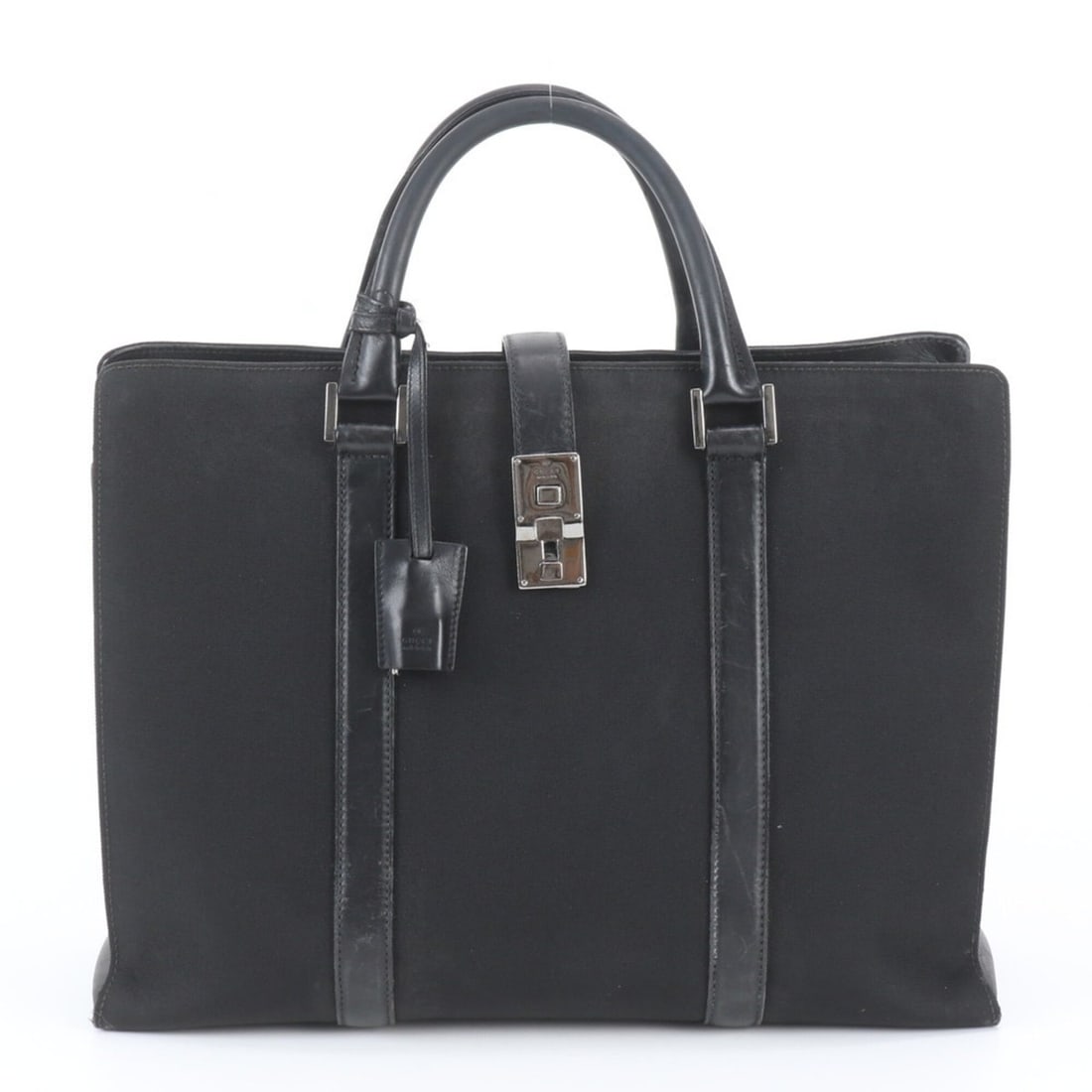 Gucci Control Card Included 114262 Leather Nylon Black Men's: --- Catalog ---Category: SizeSize (HxWxD): 31cm x 40cm x 13cm / 12.2'' x 15.74'' x 5.11''Category: DesignType: HandbagColor: BlackGender: MenMaterial: Leather , Nylon Category: GeneralMPN: 114262Brand
