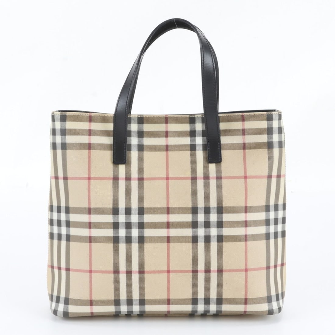 Burberry Nova Check Leather Tote Bag, Shoulder Handbag - Brand Name Women's: --- Catalog ---Category: SizeSize (HxWxD): 26cm x 30cm x 10cm / 10.23'' x 11.81'' x 3.93''Category: DesignType: Handbag, Shoulder bag, Tote bagColor: BeigeGender: WomenMaterial: Leather , Coated canva