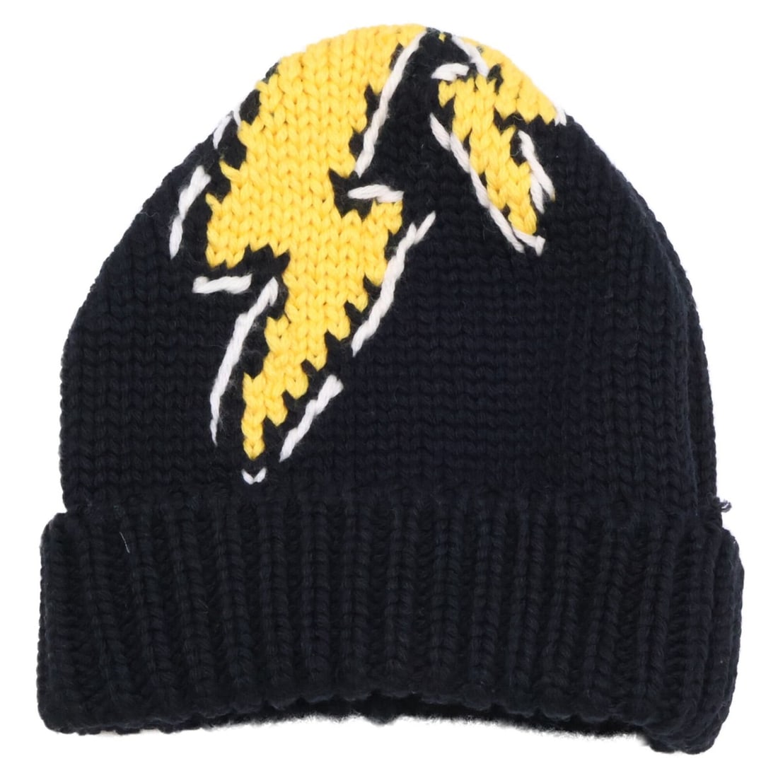 PRADA UMD432 Thunder Knit Cap Beanie Hat M Black Women's: --- Catalog ---Category: DesignType: Knit hatColor: BlackGender: WomenMaterial: Wool Category: GeneralBrand: PradaCategory: MeasurementsCircumference: 49.5cm / 19.48''--- Item List ---Section: Conditi
