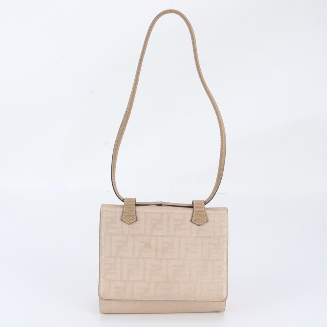 Fendi Zucca 247 257 28048 Leather Canvas Shoulder Bag Handbag for Women: --- Catalog ---Category: SizeSize (HxWxD): 22cm x 23cm x 6cm / 8.66'' x 9.05'' x 2.36''Category: DesignType: Handbag, Shoulder bagColor: Pink beigeGender: WomenMaterial: Leather , Canvas Category: Gen