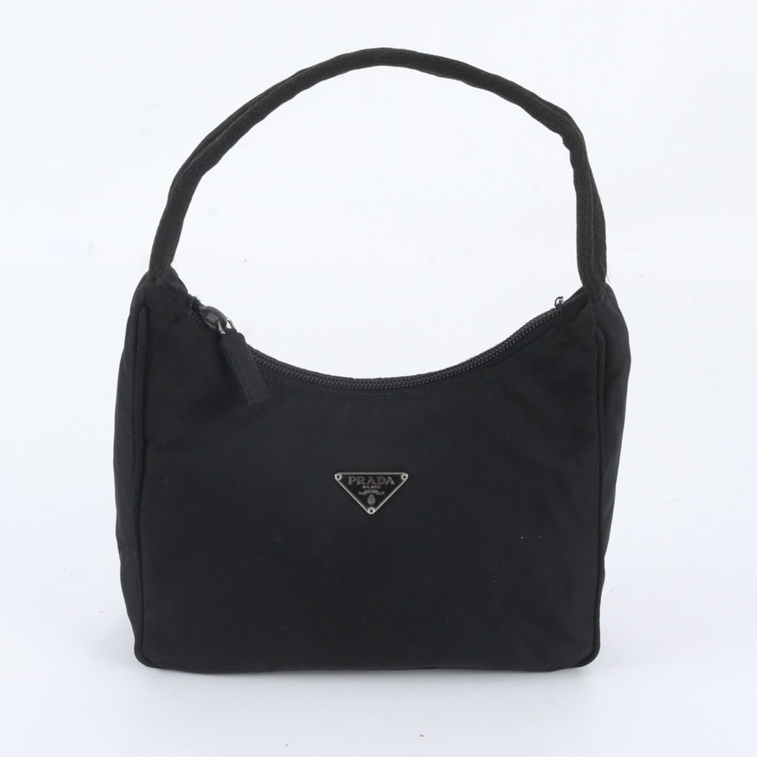 Prada Tessuto Nylon Triangle Logo Handbag, Black, Women's: --- Catalog ---Category: SizeSize (HxWxD): 18cm x 20cm x 7cm / 7.08'' x 7.87'' x 2.75''Category: DesignType: HandbagColor: BlackGender: WomenCategory: GeneralBrand: PradaCountry of Origin: Italy--- It