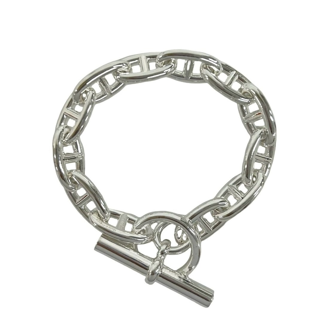 HERMES Chaine d'Ancre GM 12-link bracelet, sterling silver 925 chain accessory, men's, silver, 33241 (1 of 12)
