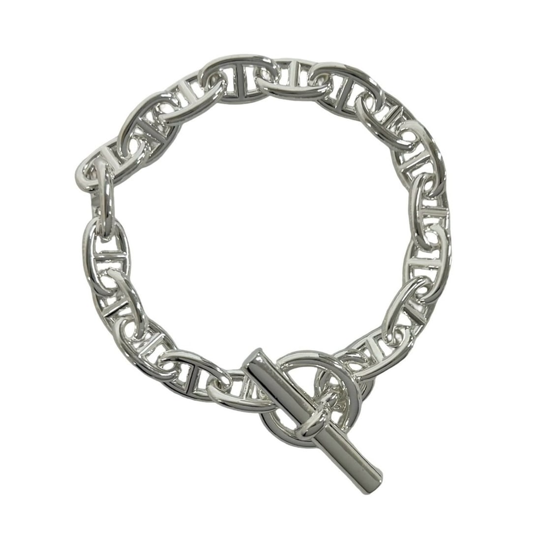 HERMES Chaine d'Ancre MM 18-link bracelet, sterling silver 925 chain bangle accessory for men, (1 of 11)