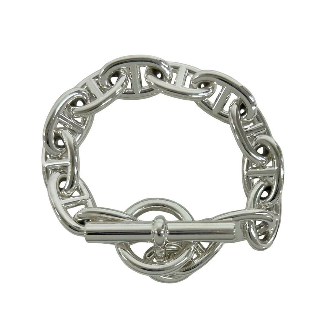 HERMES Chaine d'Ancre TGM 13-link bracelet, sterling silver 925 chain accessory, men's, silver, (1 of 11)