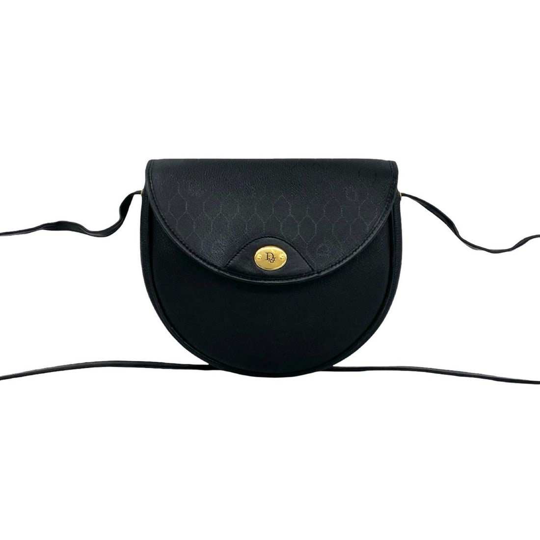 Christian Dior Vintage Honeycomb Pattern Leather Shoulder Bag/Pouch, Black 90235: --- Catalog ---Category: SizeSize (HxWxD): 18cm x 20cm x 5.5cm / 7.08'' x 7.87'' x 2.16''Category: DesignType: Pochette, Shoulder bagColor: BlackGender: WomenMaterial: Leather , PVC Category: GeneralB
