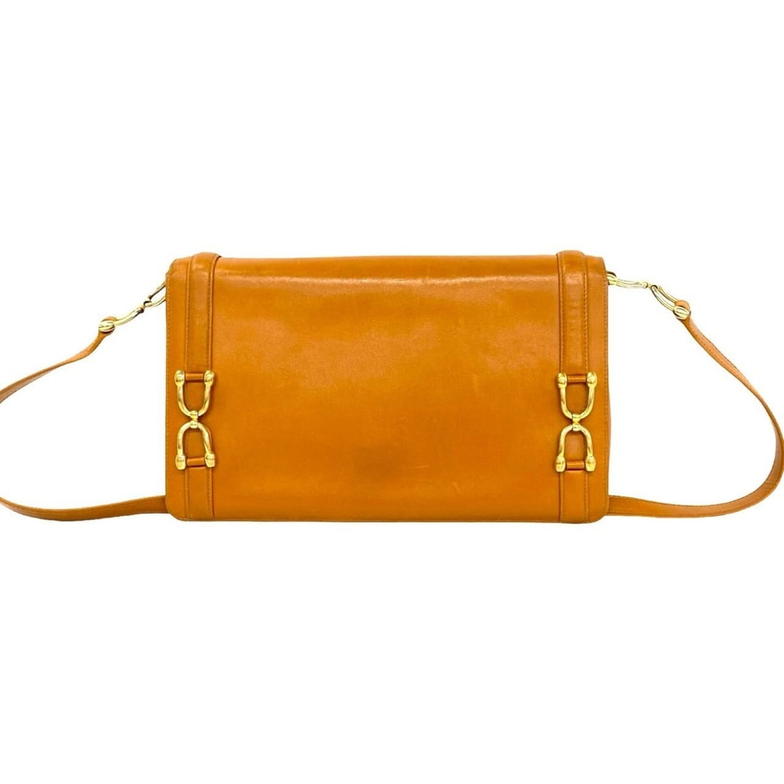 GUCCI Vintage Horseshoe Hardware Leather Semi-Shoulder Bag Brown 22331: --- Catalog ---Category: SizeSize (HxWxD): 16cm x 26cm x 5cm / 6.29'' x 10.23'' x 1.96''Category: DesignType: Shoulder bagColor: BrownGender: WomenMaterial: Leather Category: GeneralBrand: Gucci--- It