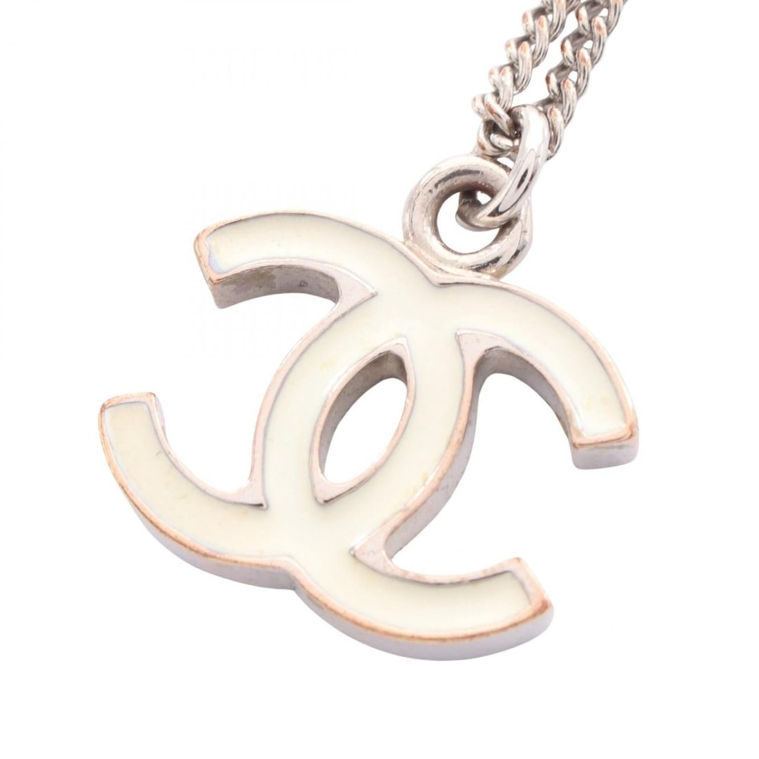 Chanel Coco Mark Necklace, Gold Plated (GP), Women's, Gold/White, 07 V: --- Catalog ---Category: SizePendant Size: 13mm x 17mm / 0.51'' x 0.66''Neck Circumference: 42 cm / 16.53''Category: DesignColor: Gold, WhiteGender: WomenMaterial: Gold platingNecklace Type: NecklaceC
