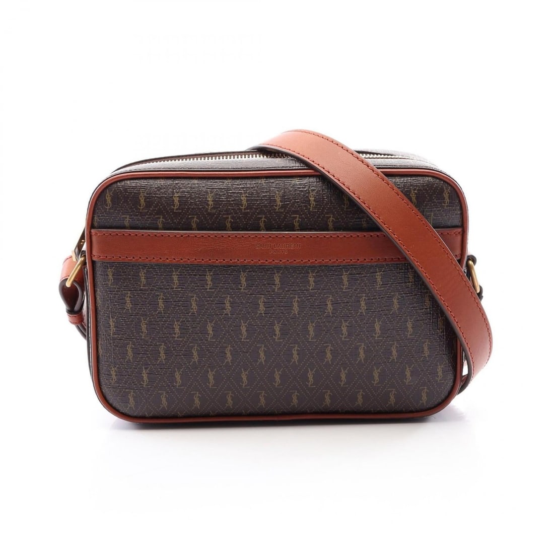 Yves Saint Laurent Saint Laurent Paris Monogram Camera Bag, Shoulder Handbag, Coated Canvas,: --- Catalog ---Category: SizeSize (HxWxD): 14cm x 21cm x 6cm / 5.51'' x 8.26'' x 2.36''Category: DesignType: Handbag, Shoulder bagColor: BrownGender: WomenMaterial: PVC , Leather Category: GeneralMPN: