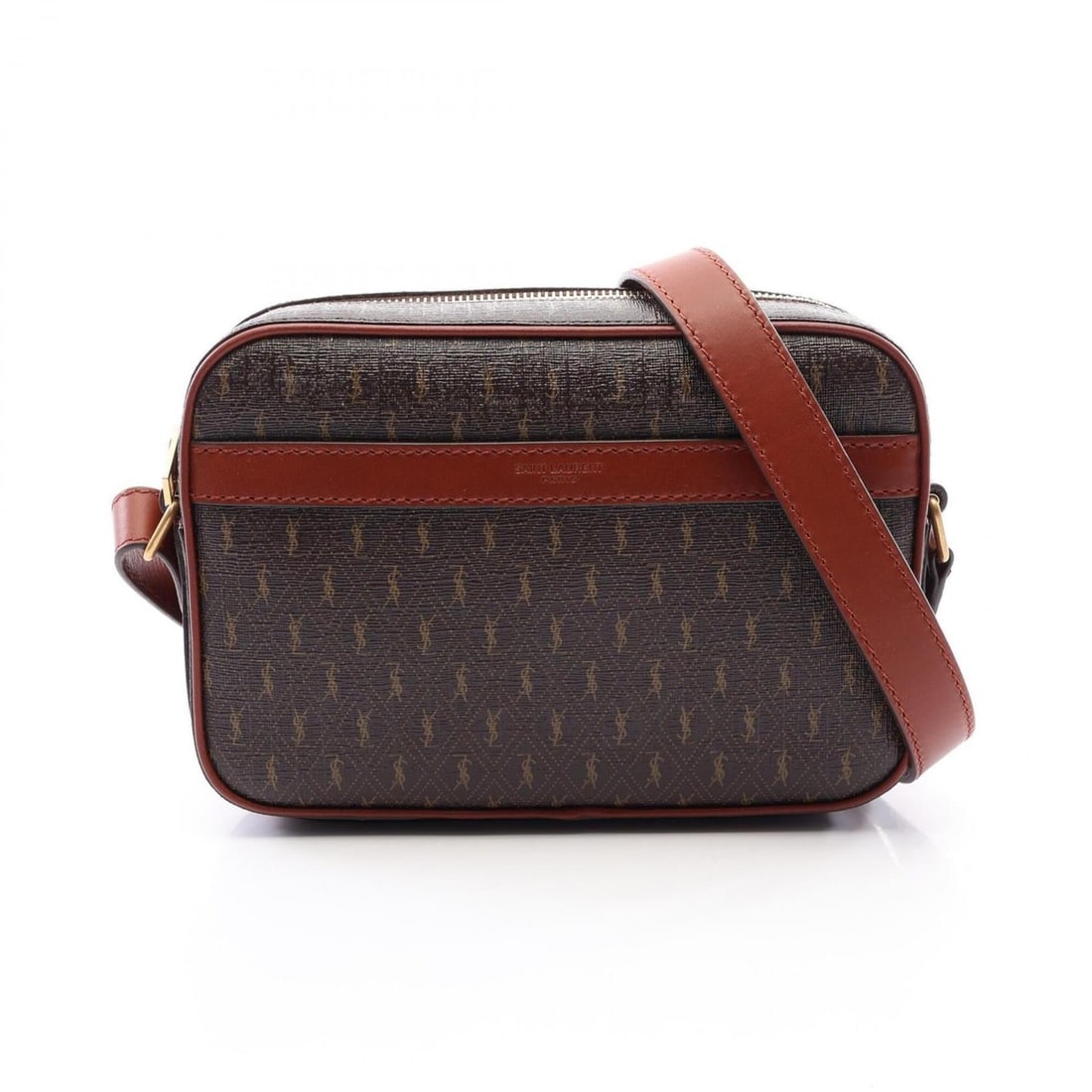 Yves Saint Laurent Saint Laurent Paris Monogram Camera Bag, Shoulder Handbag, Coated Canvas,: --- Catalog ---Category: SizeSize (HxWxD): 14cm x 21cm x 6cm / 5.51'' x 8.26'' x 2.36''Category: DesignType: Handbag, Shoulder bagColor: BrownGender: WomenMaterial: PVC , Leather Category: GeneralMPN: