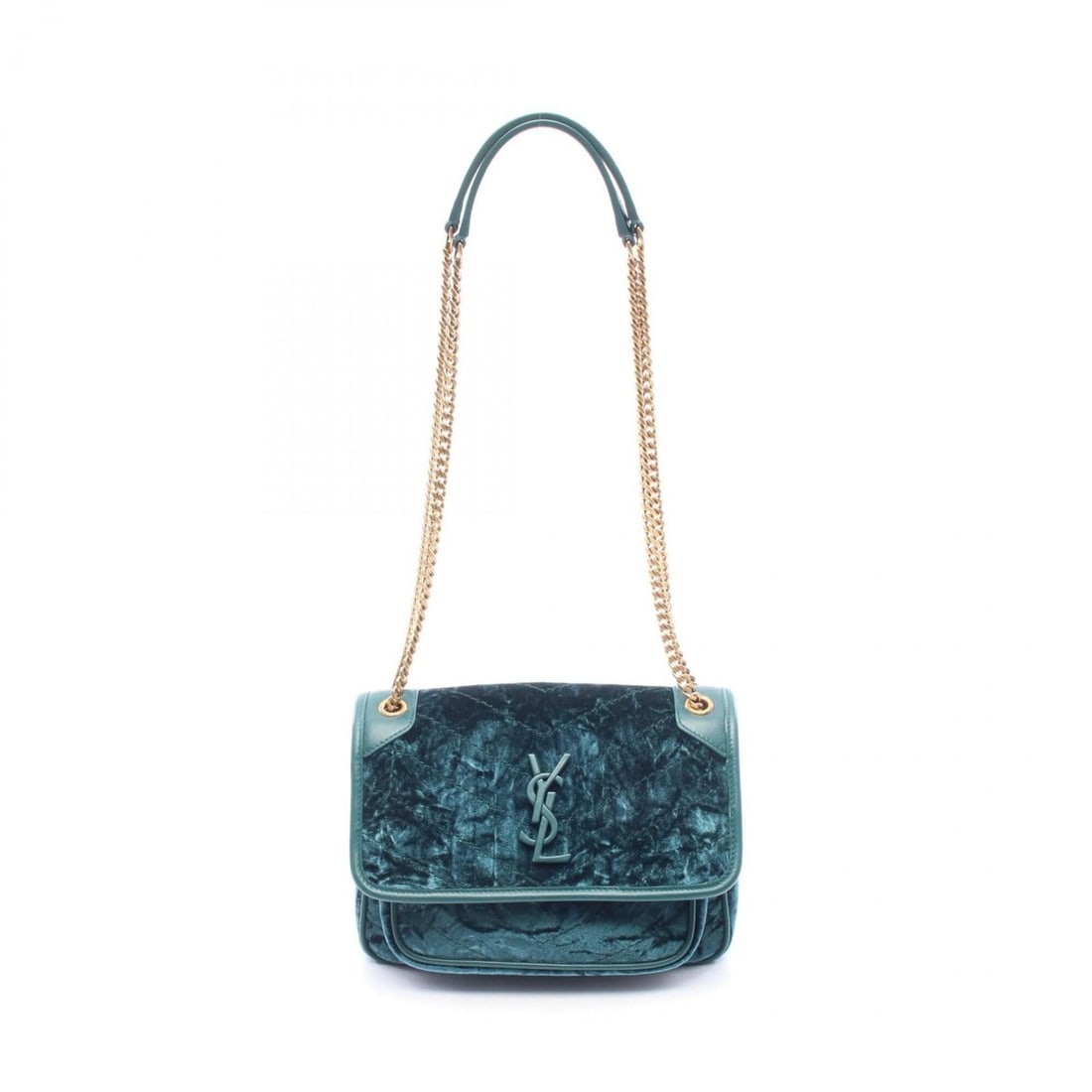 Yves Saint Laurent Saint Laurent Paris Niki Baby Shoulder Bag/Handbag, Fabric, Women's, Green,: --- Catalog ---Category: SizeSize (HxWxD): 16cm x 21cm x 7cm / 6.29'' x 8.26'' x 2.75''Category: DesignType: Handbag, Shoulder bagColor: GreenGender: WomenMaterial: Fabric Category: GeneralMPN: 633160