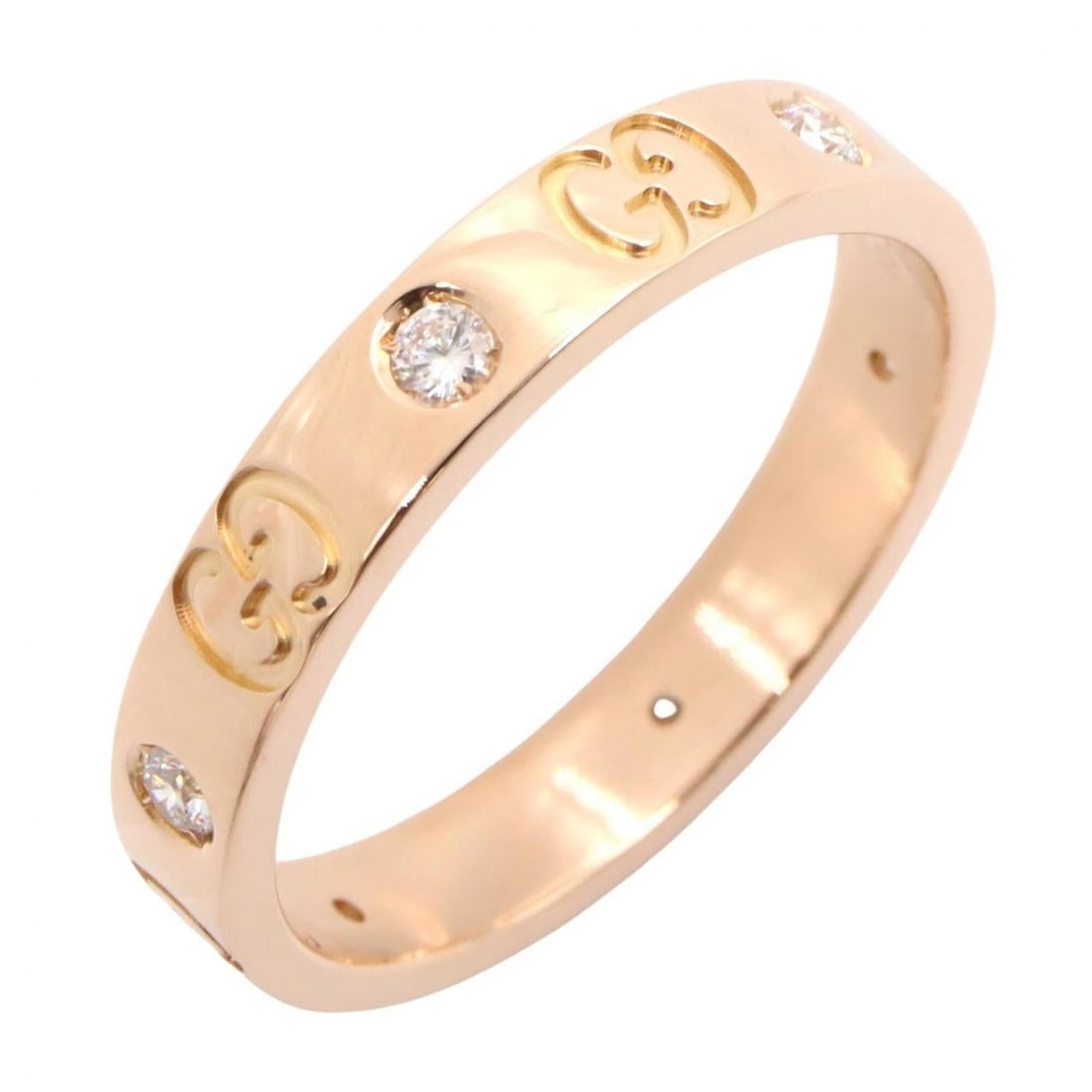 Gucci Icon Amour 6PD Ring - Ring/Finger Jewelry 18KPG (Pink Gold) Diamond Women's Gold Tone Clear: --- Catalog ---Category: SizeJP Size: 17US Size: 8.5Category: DesignType: Band ringColor: Clear, GoldStone: DiamondGender: WomenMaterial: Pink gold (18K)Category: GeneralBrand: Gucci--- Item List ---S