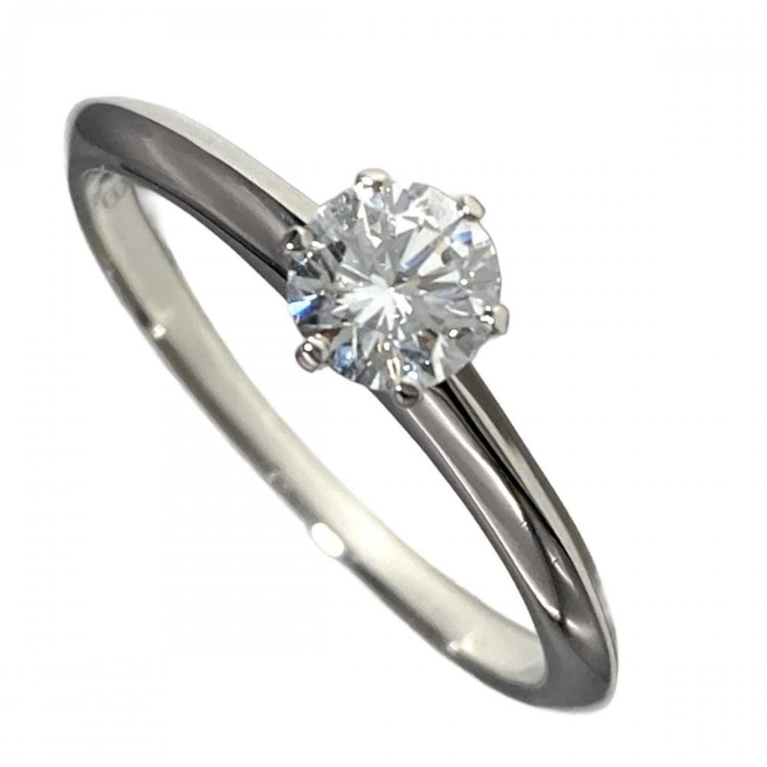 Tiffany & Co. Solitaire Setting Engagement Ring, Diamond 0.38ct, Approx. 1 inch, Pt950 Platinum,: --- Catalog ---Category: SizeWeight: 3.1g / 0.1oz.JP Size: 13US Size: 6.5Category: DesignType: Band ringStone: DiamondGender: WomenMaterial: Platinum 950Weight (ct.): 0.38Category: GeneralBrand: Tiffa