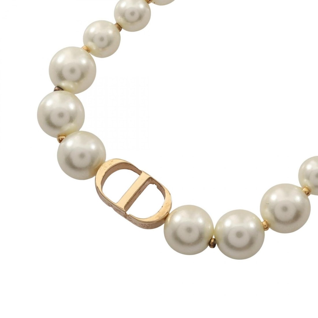 Christian Dior Dior 30 Montaigne Necklace, Gold Plated (GP), Faux Pearl, Women's, Gold/White Tones,: --- Catalog ---Category: SizePendant Size: 9mm x 17mm / 0.35'' x 0.66''Neck Circumference: 33 cm - 37 cm / 12.99'' - 14.56''Category: DesignColor: Gold, WhiteGender: WomenMaterial: Artificial pearl, G