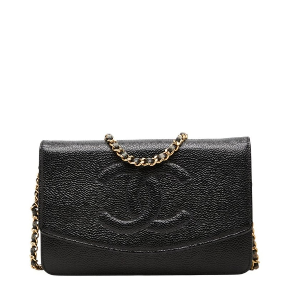 Chanel Coco Mark Crossbody Wallet Chain Shoulder Bag Black Caviar Leather Women's CHANEL: --- Catalog ---Category: SizeSize (HxWxD): 12.5cm x 19.3cm x 2.5cm / 4.92'' x 7.59'' x 0.98''Category: DesignType: Shoulder bagColor: BlackGender: WomenMaterial: Grained Calfskin Category: GeneralBran