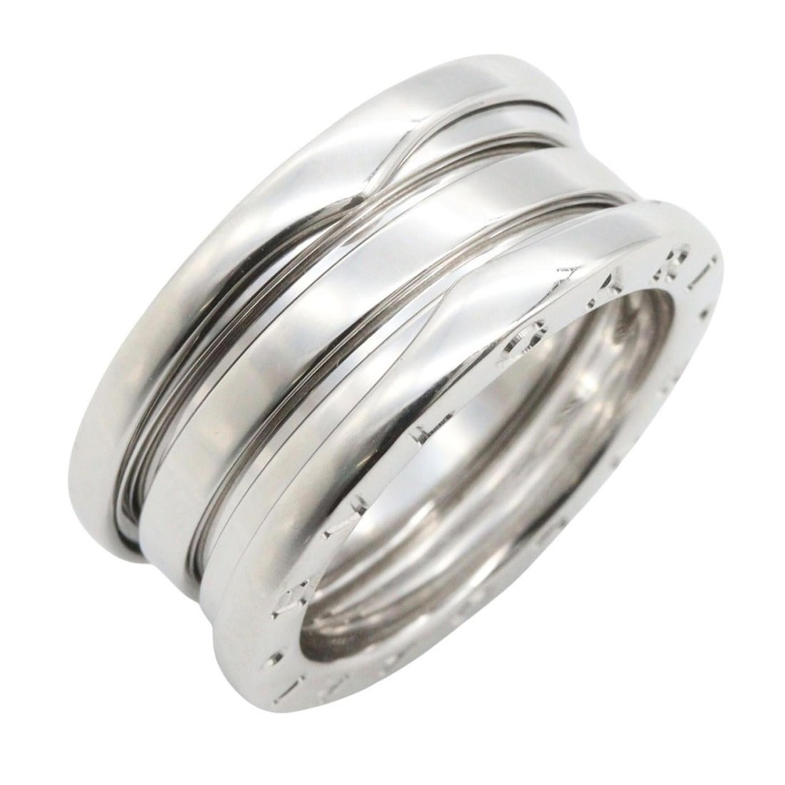 Bvlgari Bulgari B-zero1 Ring, 3-band ring, 18K White Gold (18KWG), Silver-tone, for men and women,: --- Catalog ---Category: SizeJP Size: 9US Size: 5Category: DesignType: Band ringColor: SilverGender: Men,WomenMaterial: White gold (18K)Category: GeneralMPN: 346583Brand: Bvlgari--- Item List ---Secti