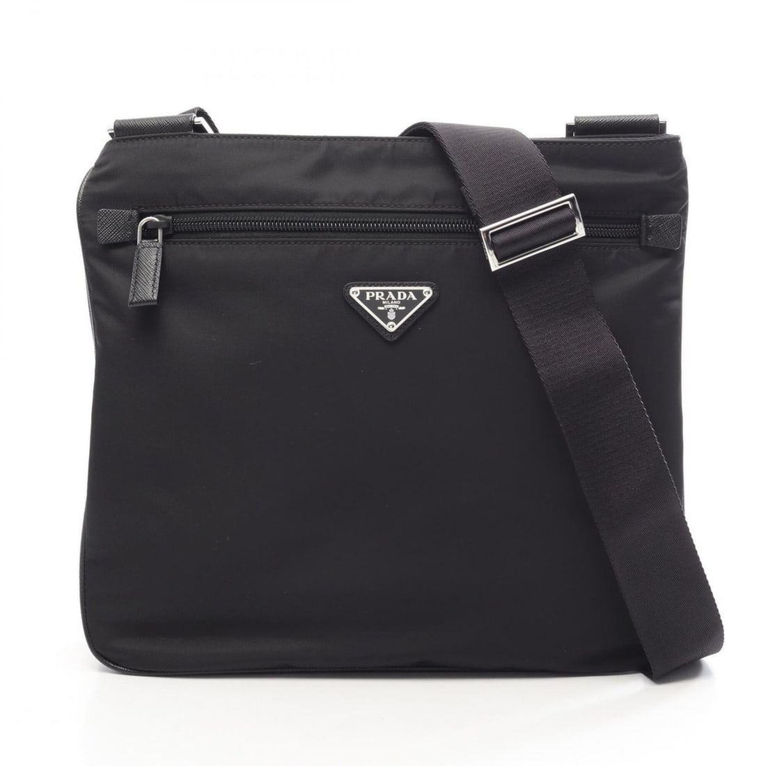 Prada PRADA Triangle Logo Shoulder Bag Handbag Nylon Saffiano Leather Women's Black: --- Catalog ---Category: SizeSize (HxWxD): 27cm x 28.5cm x 8.5cm / 10.62'' x 11.22'' x 3.34''Category: DesignType: Handbag, Shoulder bagColor: BlackGender: WomenMaterial: Nylon , Leather Leather/Fur T