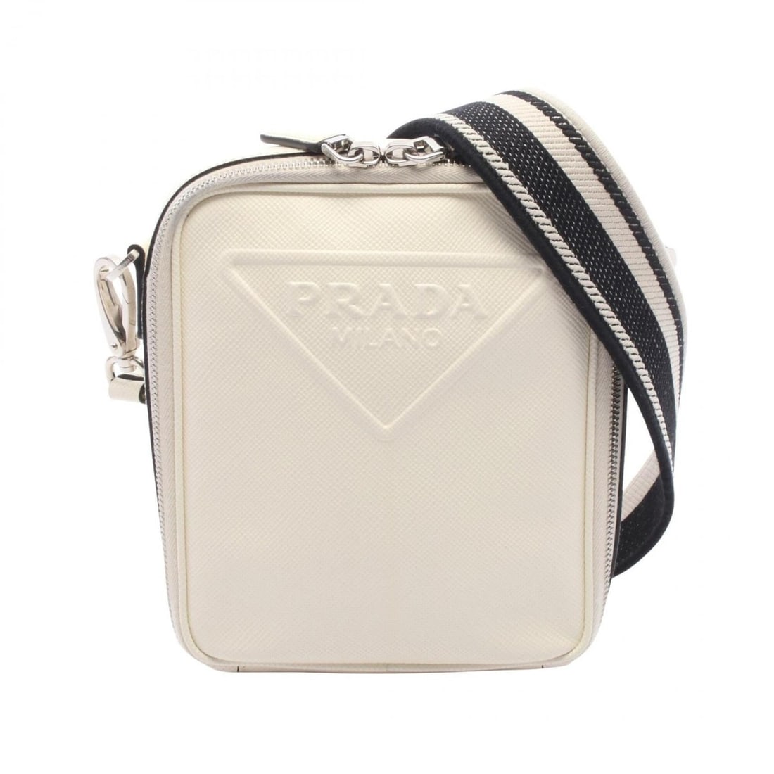 Prada PRADA Triangle Logo Shoulder Bag Handbag Leather Women's White 2VH154: --- Catalog ---Category: SizeSize (HxWxD): 19.5cm x 16cm x 5cm / 7.67'' x 6.29'' x 1.96''Category: DesignType: Handbag, Shoulder bagColor: WhiteGender: WomenMaterial: Leather Category: GeneralMPN: 2VH
