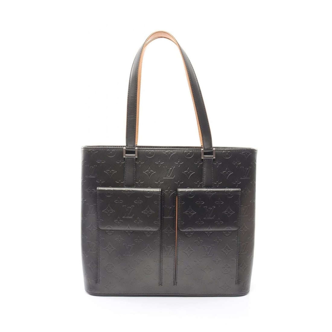 Louis Vuitton Wilwood Tote Bag Handbag Leather Monogram Matte Women's Black M55102 (1 of 12)
