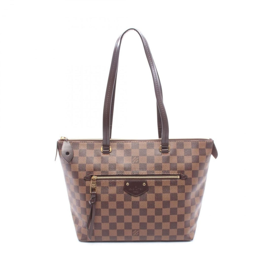 Louis Vuitton Iena PM Tote Bag Handbag, Coated Canvas and Leather, Damier Pattern, Women's, Brown,: --- Catalog ---Category: SizeSize (HxWxD): 23cm x 26cm x 14cm / 9.05'' x 10.23'' x 5.51''Strap Length: 56cm / 22.04''Category: DesignType: Handbag, Tote bagColor: Brown, EbeneGender: WomenMaterial: Co