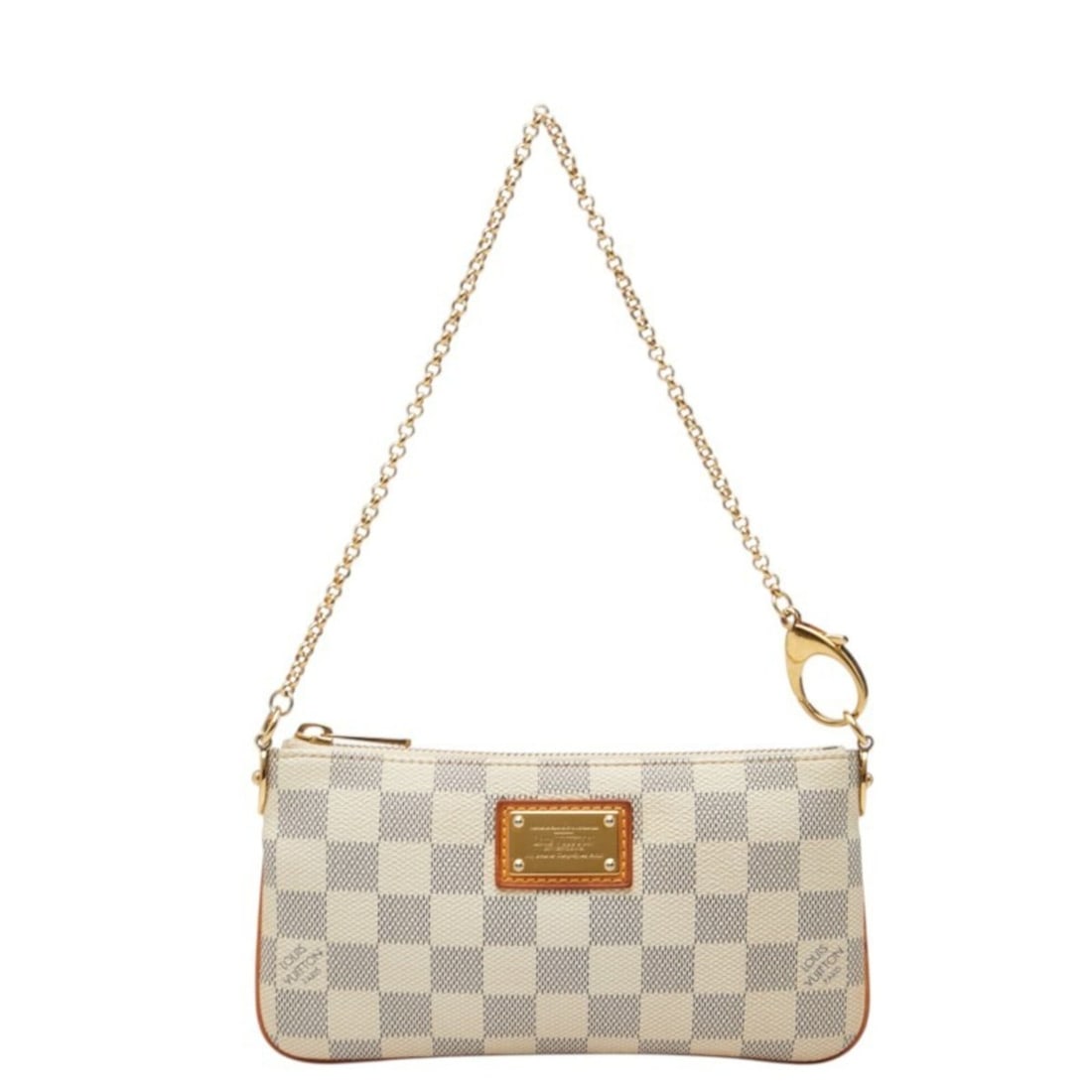 Louis Vuitton Damier Azur Pochette Mira MM Handbag N60027 White Leather Women's LOUIS VUITTON: --- Catalog ---Category: SizeSize (HxWxD): 10.5cm x 20cm x 1.5cm / 4.13'' x 7.87'' x 0.59''Category: DesignType: HandbagColor: WhiteGender: WomenMaterial: PVC , Leather Category: GeneralBrand: Louis V