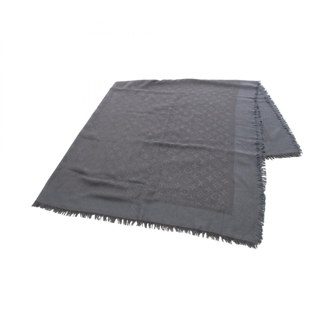 Louis Vuitton Monogram Stole, Silk and Wool, Women's, Gray (1 of 11)