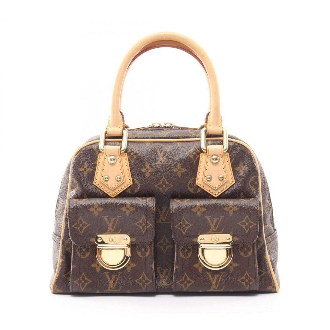 Louis Vuitton Manhattan PM Handbag, Coated Canvas and Leather, Monogram Pattern, Women's, Brown,: --- Catalog ---Category: SizeSize (HxWxD): 20cm x 29cm x 11cm / 7.87'' x 11.41'' x 4.33''Category: DesignType: HandbagColor: Brown, MonogramGender: WomenMaterial: Coated canvas , Leather Category: Gen