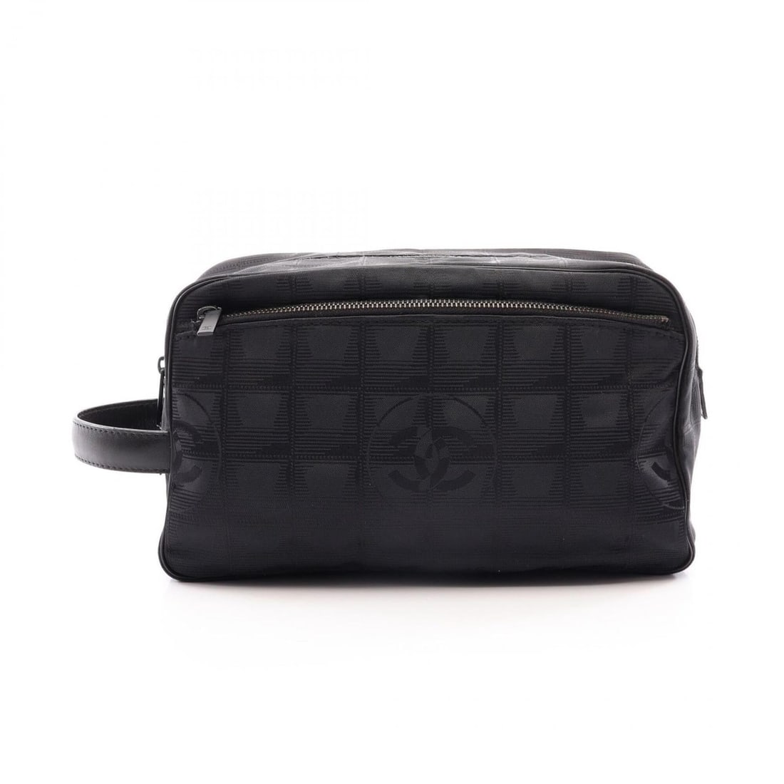 Chanel New Travel Line Second Bag Clutch Handbag Leather Nylon Canvas Women's Black: --- Catalog ---Category: SizeSize (HxWxD): 14cm x 24cm x 9cm / 5.51'' x 9.44'' x 3.54''Category: DesignType: Clutch bag, HandbagGender: WomenMaterial: Nylon canvas , Leather Category: GeneralBrand: Ch