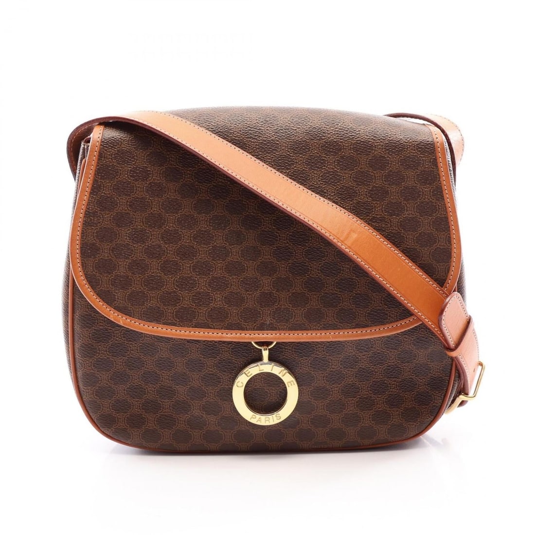 Celine Macadam Shoulder Bag, Handbag, Coated Canvas Leather, Women's, Brown: --- Catalog ---Category: SizeSize (HxWxD): 22cm x 23cm x 8cm / 8.66'' x 9.05'' x 3.14''Category: DesignType: Handbag, Shoulder bagColor: BrownGender: WomenMaterial: Coated canvas , Leather Category: G