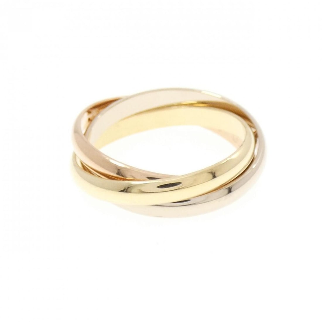 Cartier Trinity Ring: --- Catalog ---Category: SizeUS Size: 5.5Brand Size: 50Category: DesignType: Band ringGender: WomenMaterial: Pink gold (18K), White gold (18K), Yellow gold (18K)Category: GeneralBrand: Cartier---