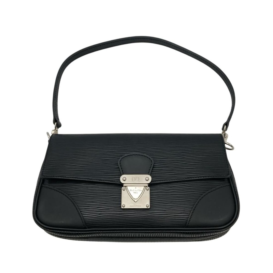 Louis Vuitton Pochette Segur Shoulder Bag, Epi Leather, M58882, Noir (Black), Silver Hardware,: --- Catalog ---Category: SizeStrap Drop: 20cm / 7.87''Size (HxWxD): 13cm x 24cm x 4.5cm / 5.11'' x 9.44'' x 1.77''Category: DesignType: Shoulder bagColor: Black, NoirGender: WomenMaterial: Epi leather