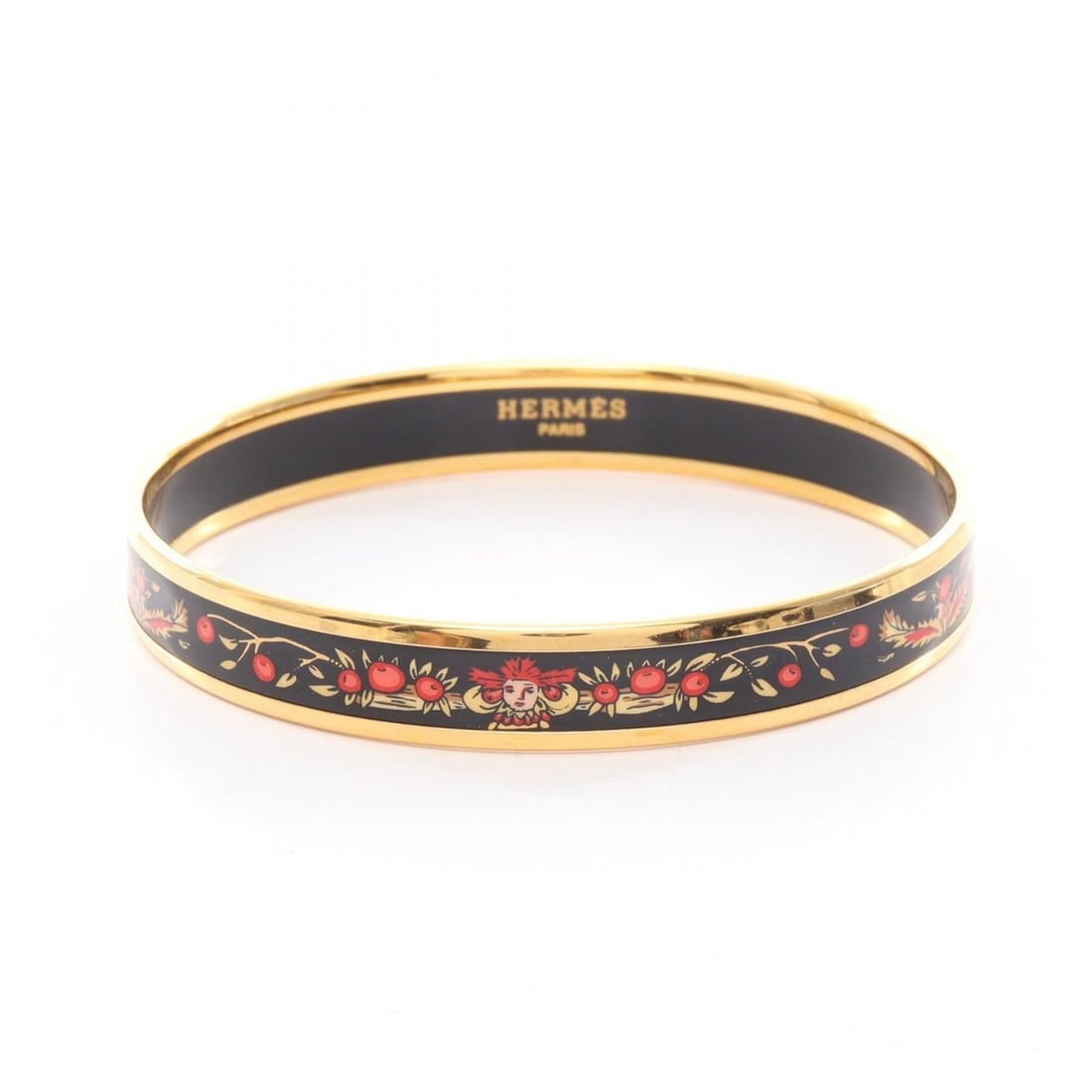 Hermes HERMES Email PM Bangle Accessory GP (Gold Plated) Cloisonné Enamel Women's Gold, Black, Red: --- Catalog ---Category: DesignType: BangleColor: Black, Gold, Red colorGender: WomenMaterial: Cloisonné/enamel, Gold platingCategory: GeneralBrand: Hermes--- Item List ---Section: ConditionRanking: 