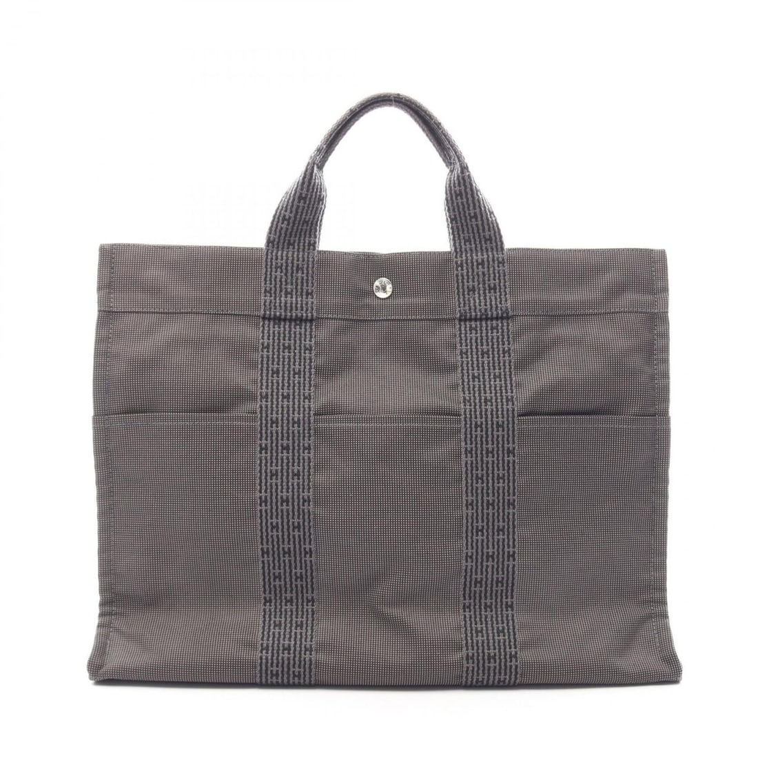 Hermes Herline MM Tote Bag/Handbag, Canvas, Men's/Women's, Gray (1 of 11)