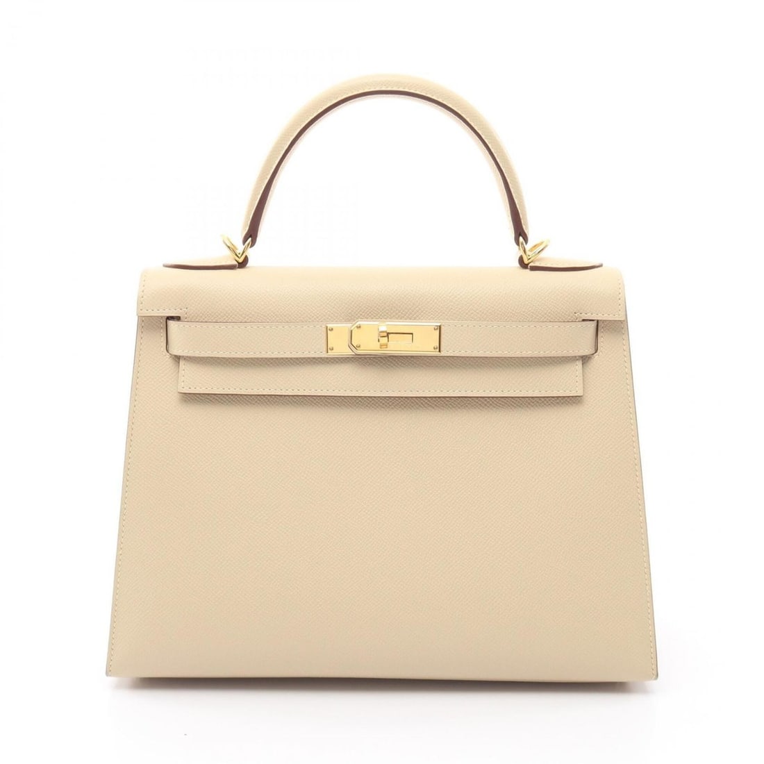 Hermes Kelly 28 2-Way Handbag, Leather, Veau Epsom, Ivory.: --- Catalog ---Category: SizeSize (HxWxD): 21cm x 28cm x 11cm / 8.26'' x 11.02'' x 4.33''Category: DesignType: HandbagColor: IvoryGender: WomenMaterial: Epsom leather , Leather Category: GeneralBrand: