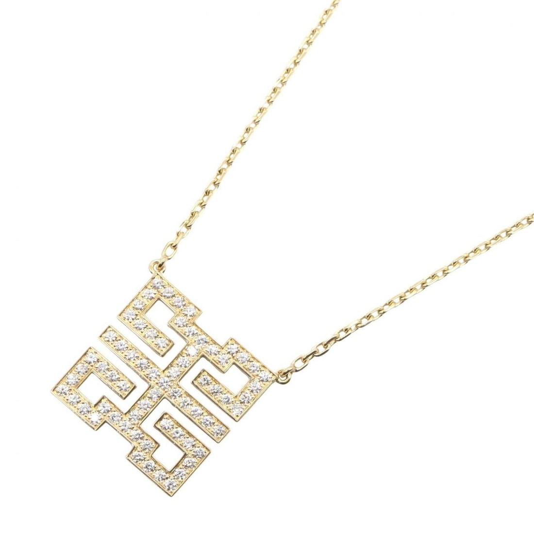 Cartier Wish Knot Mini Diamond Necklace, 18K (Yellow Gold), Diamond, Women's, Gold Tone, Clear Tone: --- Catalog ---Category: SizePendant Size: 17mm x 17mm / 0.66'' x 0.66''Neck Circumference: 40.5 cm / 15.94''Category: DesignColor: Clear, GoldStone: DiamondGender: WomenMaterial: Yellow gold (18K)Nec