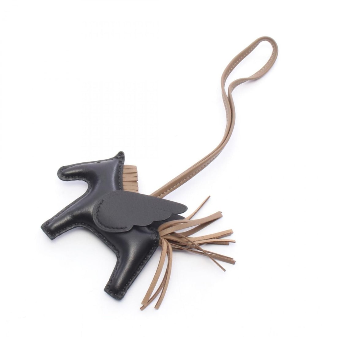 Hermes Rodeo Pegasus PM Etoupe Charm Accessory Agneau Milo Veau Swift Leather Women's Black/Gray: --- Catalog ---Category: DesignType: Handbag charmColor: Black, GrayGender: WomenMaterial: Agneau Milo, Swift leatherCategory: GeneralBrand: Hermes--- Item List ---Section: ConditionRanking: Rank A Us