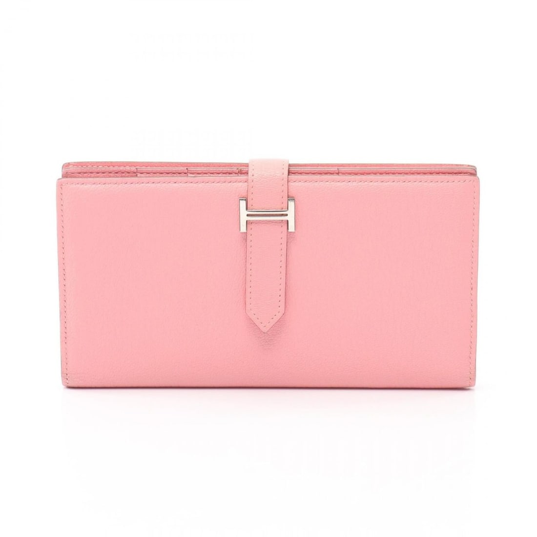 Hermes Bearn Soufflé Bi-fold Long Wallet, Leather, Chevre Women's, Pink (1 of 11)
