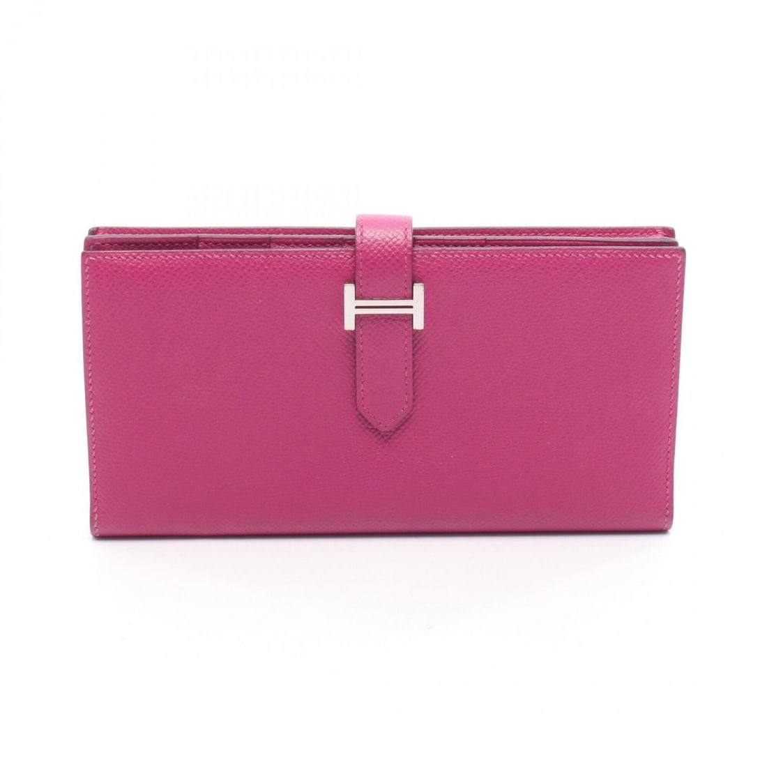 Hermes Bearn Soufflé Bi-fold Long Wallet, Leather, Veau Epsom, Pink, Women's (1 of 16)