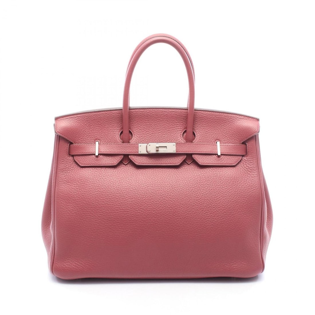 Hermes Birkin 35 Rosewood Handbag, Taurillon Clemence Leather, Women's, Pink: --- Catalog ---Category: SizeSize (HxWxD): 28cm x 35cm x 18cm / 11.02'' x 13.77'' x 7.08''Category: DesignType: HandbagColor: PinkGender: WomenMaterial: Taurillon clemence leather Hardware Color: Silv