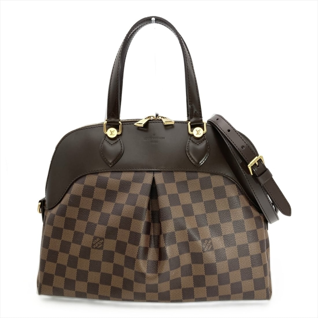 Louis Vuitton Salvi Handbag, 2-way, Damier Ebene, N41399, Brown with Gold Hardware, DU0165, Women's.: --- Catalog ---Category: SizeHandle Drop: 13.00cm / 5.12''Size (HxWxD): 25cm x 35cm x 17cm / 9.84'' x 13.77'' x 6.69''Strap Length: 120cm / 47.24''Category: DesignType: HandbagColor: Brown, Damier Can