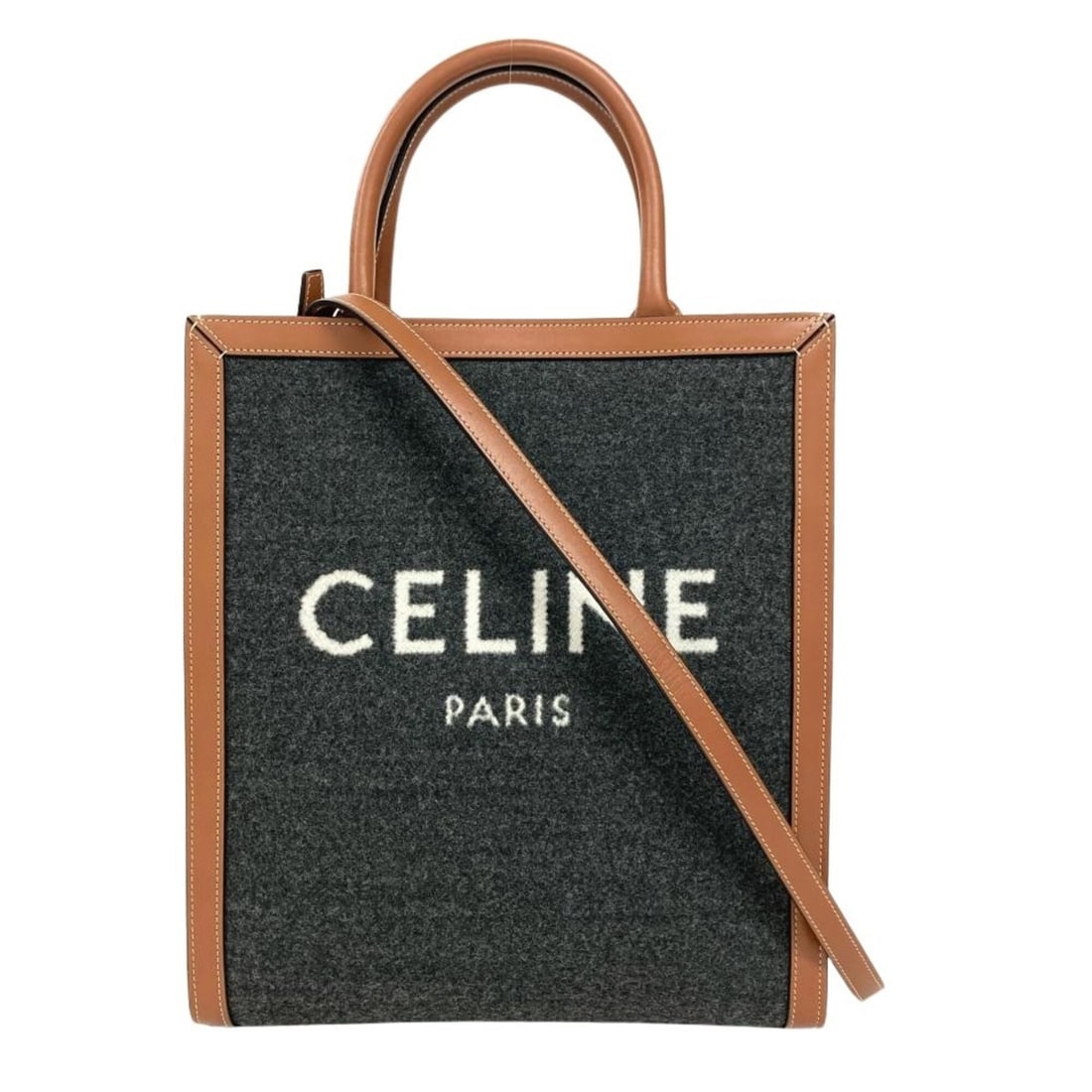 Celine Small Vertical Cabas Tote Bag, 2-Way, Calfskin Cotton, 192082ENU.09BE, Brown with Gold: --- Catalog ---Category: SizeStrap Drop: 50cm / 19.68''Handle Drop: 11.00cm / 4.33''Size (HxWxD): 32cm x 28.5cm x 8cm / 12.59'' x 11.22'' x 3.14''Category: DesignType: Tote bagColor: BrownGender: Wome