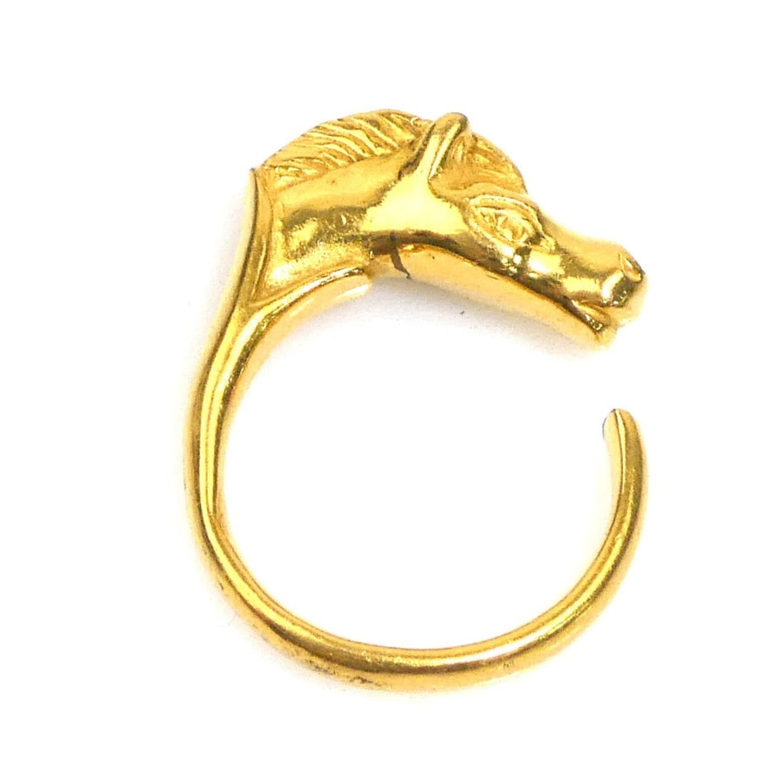 Hermes HERMES Ring - Cheval Horse design, Metal, Gold, Men's/Women's, Size 1, h32513k: --- Catalog ---Category: SizeJP Size: 12US Size: 6.5Category: DesignType: Band ringColor: GoldGender: Men,WomenMaterial: MetalCategory: GeneralBrand: Hermes--- Item List ---Section: ConditionRanking: 