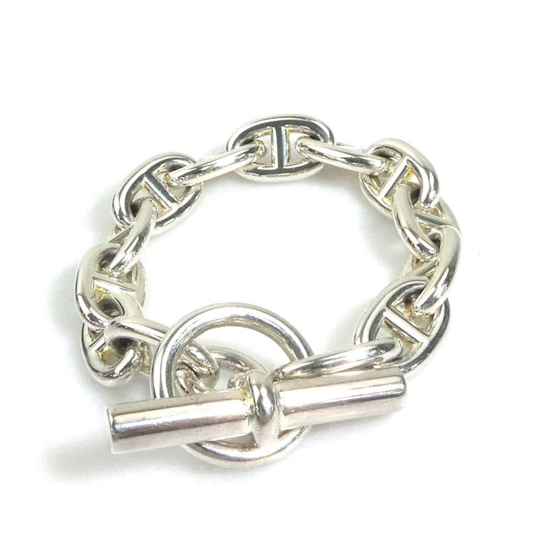 Hermes Chaine d'Ancre PM Bracelet, 13 links, Sterling Silver 925, Women's, 90293: --- Catalog ---Category: SizeLength: 13cm / 5.11''Category: DesignType: Charm braceletColor: SilverGender: WomenMaterial: Silver 925Category: GeneralBrand: Hermes--- Item List ---Section: ConditionRan